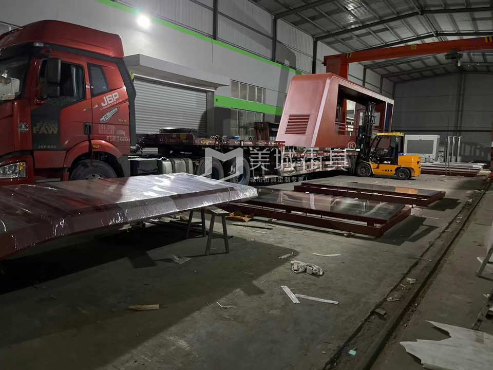 2022.10.6美城街具供應(yīng)忻州第二車、第三車候車亭發(fā)貨記錄